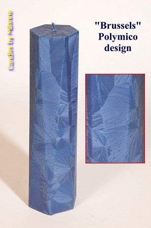 Designerkerze „Brüssel“, Höhe: 31 cm BLAU polymico