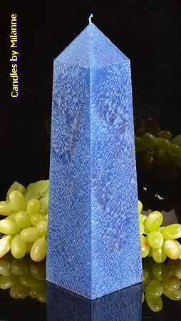 Obelisk Kerze XXL, Polyimico-BLAU Höhe: 34cm